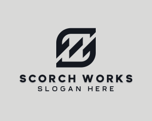 Black Abstract Letter S logo design