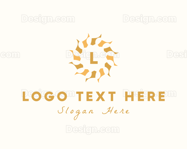 Sun Mandala Pattern Logo