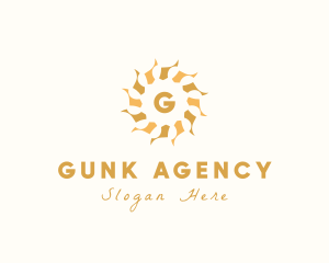 Sun Mandala Pattern logo design