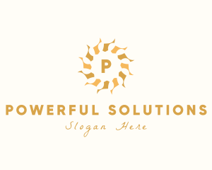 Sun Mandala Pattern logo design