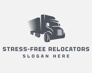 Courier Trailer Truck logo design