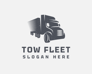 Courier Trailer Truck logo design