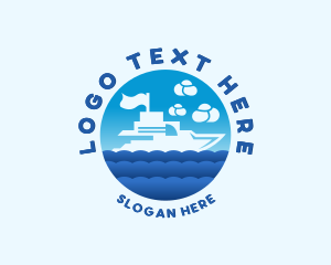 Ocean Yacht Boat Logo