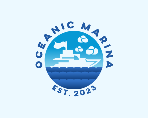 Ocean Yacht Boat logo design