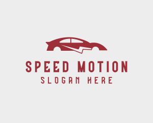 Red Lightning Car logo design