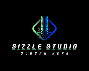 Studio Vocal Microphone logo design