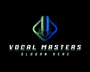 Studio Vocal Microphone logo design