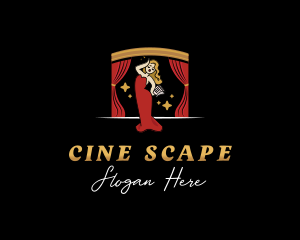 Cinema Theater Actress logo design