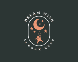 Balloon Moon Star logo design