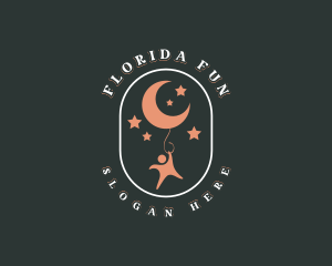 Balloon Moon Star logo design