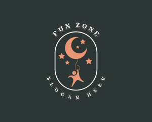 Balloon Moon Star logo design