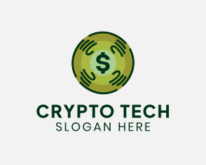 Dollar Crypto Currency Money logo design