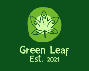 Marijuana Leaf Plantation  logo design