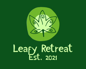 Marijuana Leaf Plantation  logo design