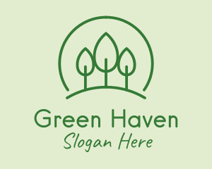Green Forest Tree Hill logo