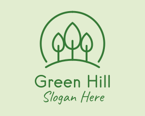 Green Forest Tree Hill logo
