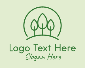 Forest - Green Forest Tree Hill logo design