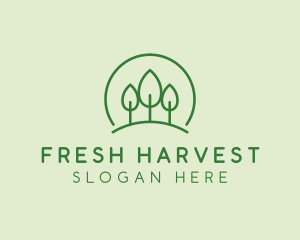 Green Forest Tree Hill logo design