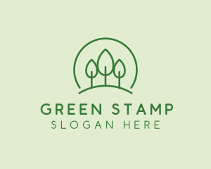 Green Forest Tree Hill logo design