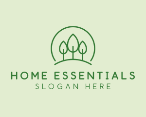 Green Forest Tree Hill logo design