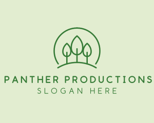 Green Forest Tree Hill logo design