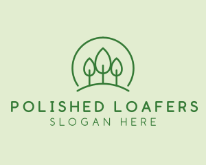 Green Forest Tree Hill logo design