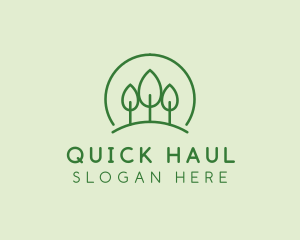 Green Forest Tree Hill logo design