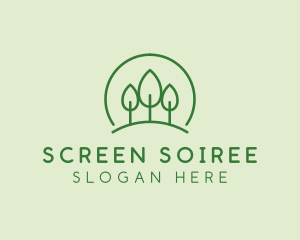 Green Forest Tree Hill logo design