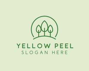 Green Forest Tree Hill logo design