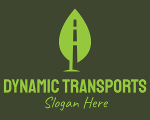 Eco Leaf Road Transport logo design