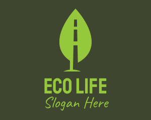 Eco Leaf Road Transport logo design