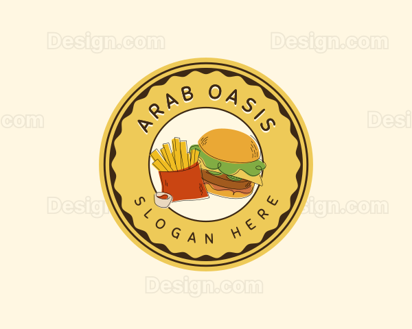 Burger Fries Snack Logo