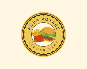 Burger Fries Snack Logo