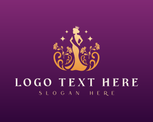 Floral Beauty Queen Pageant Logo