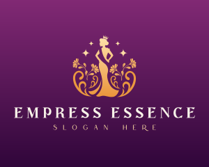 Floral Beauty Queen Pageant logo design