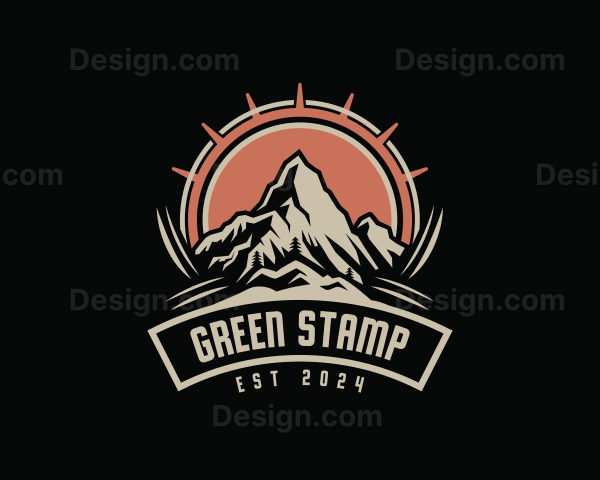 Hiking Mountain Adventure Logo