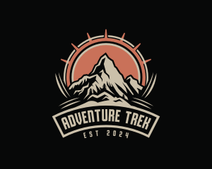 Hiking Mountain Adventure logo design