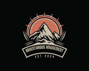 Hiking Mountain Adventure logo design