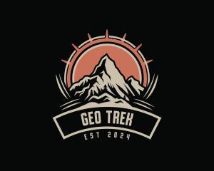 Hiking Mountain Adventure logo design