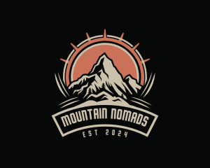 Hiking Mountain Adventure logo design