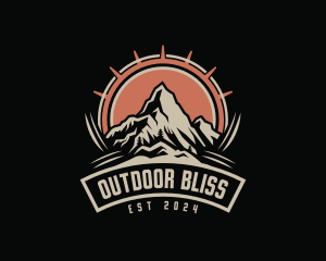 Hiking Mountain Adventure logo design