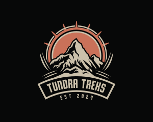 Hiking Mountain Adventure logo design