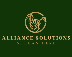 Wild Stallion Horse logo design