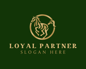 Wild Stallion Horse logo design