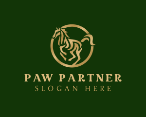 Wild Stallion Horse logo design