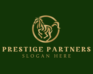 Wild Stallion Horse logo design