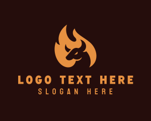 Flaming Barbecue Grill  logo