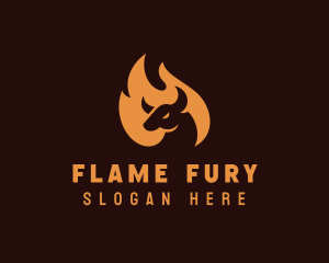 Flaming Barbecue Grill  logo design