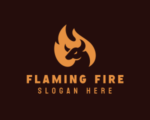 Flaming Barbecue Grill  logo design