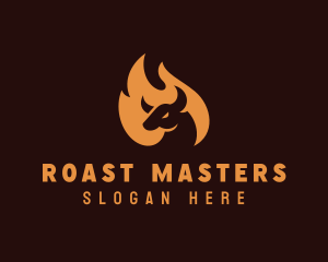 Flaming Barbecue Grill  logo design